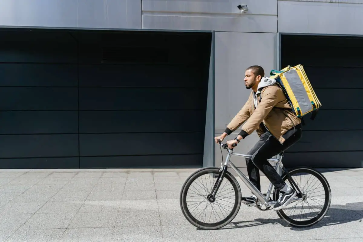 man delivering by bike
