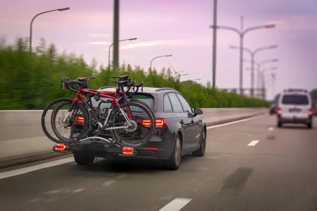 bikes on bike rack of car